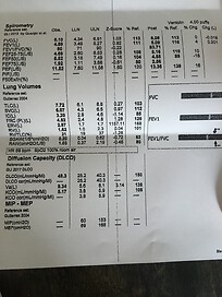 Spirometer results 