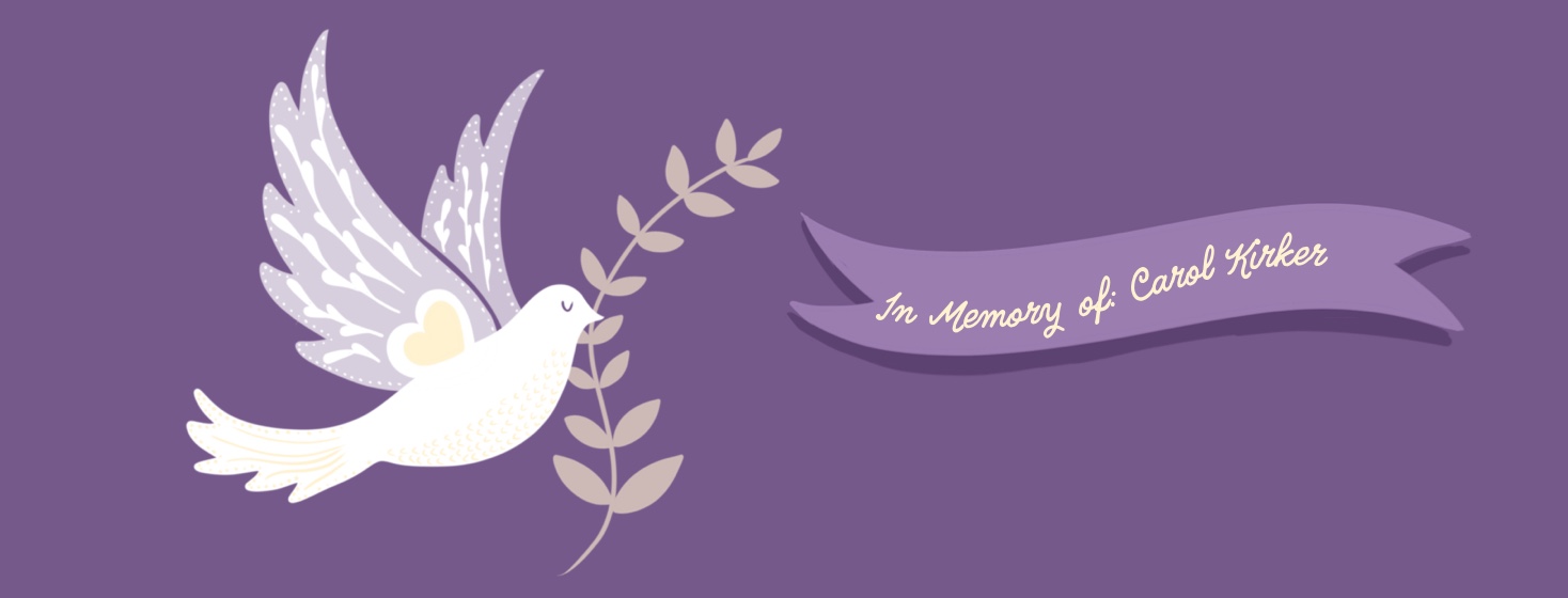 In memory image for Carol Kirker with dove